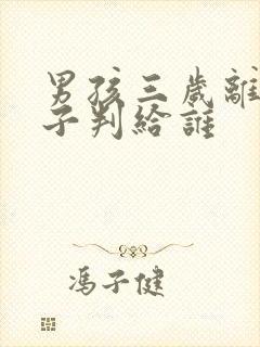 男孩三岁离婚孩子判给谁