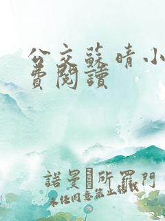 公交苏晴小说免费阅读