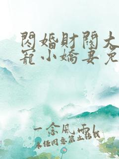 闪婚财阀大叔强宠小娇妻免费阅读小说