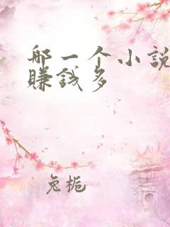 哪一个小说软件赚钱多