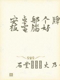 安卓那个牌子平板电脑好
