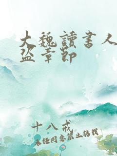 大魏读书人无防盗章节