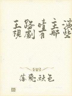 王路晴主演的电视剧有哪些