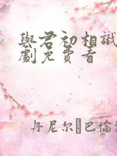 与君初相识电视剧免费看