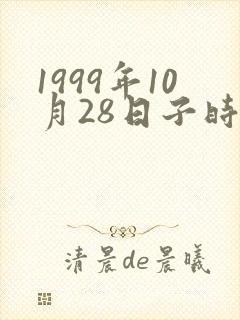 1999年10月28日子时生辰八字算命