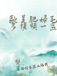 欧美肥妇毛多水多视频一区二区