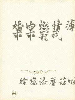 婚内燃情薄大叔乖乖宠我