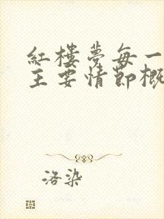 红楼梦每一回的主要情节概括100字
