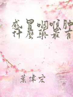 感冒咽喉肿痛吃什么药最有效果