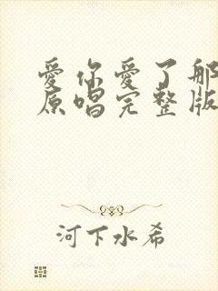 爱你爱了那么久原唱完整版