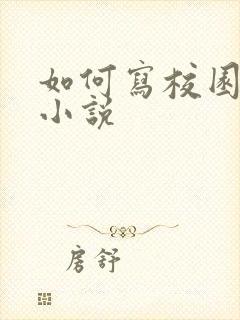如何写校园言情小说