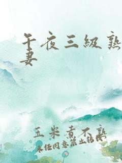 午夜三级熟妇人妻