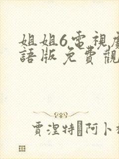 姐姐6电视剧国语版免费观看