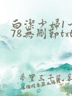 白洁少妇1～178无删节txt下载