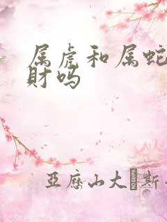 属虎和属蛇的合财吗