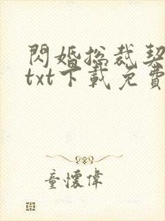 闪婚总裁契约妻txt下载免费
