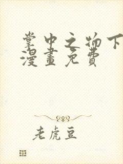 掌中之物下拉式漫画免费