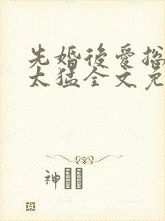 先婚后爱总裁别太猛全文免费阅读