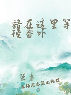 请在这里等我婚后番外