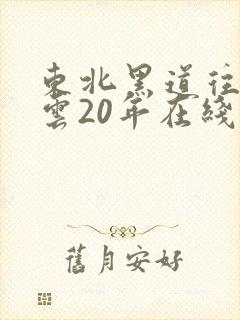 东北黑道往事风云20年在线观看第二部