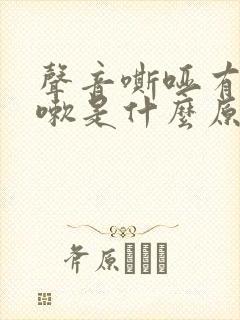 声音嘶哑有点咳嗽是什么原因