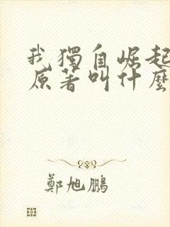 我独自崛起小说原著叫什么