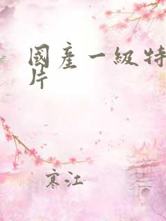 国产一级特黄大片