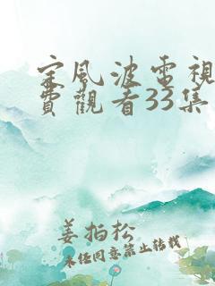 定风波电视剧免费观看33集
