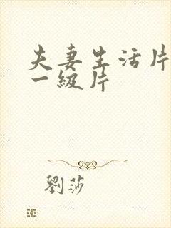 夫妻生活片黄色一级片