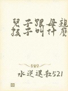 儿子跟母亲生的孩子叫什么