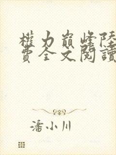 权力巅峰陆皓免费全文阅读