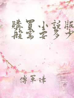购买小说版权一般需要多少钱