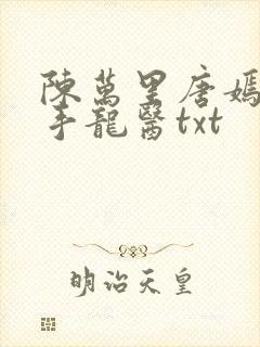 陈万里唐嫣然妙手龙医txt