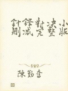 针锋对决小说未删减完整版