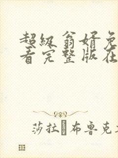 超级翁婿免费观看完整版在线全集