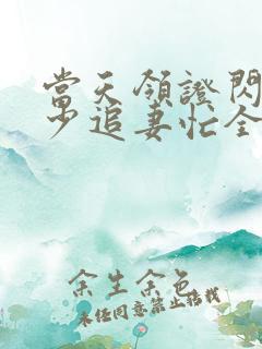 当天领证闪婚陆少追妻忙全