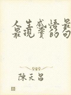 人生感悟最精辟最现实的句子
