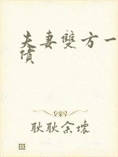 夫妻双方一方欠债