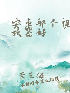 安卓哪个视频播放器好 安卓哪个视频播放器好
