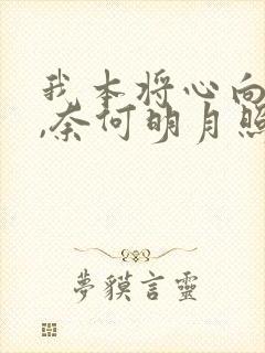 我本将心向明月,奈何明月照沟渠.什么意思