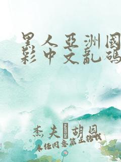 黑人亚洲国产精彩中文乱码av