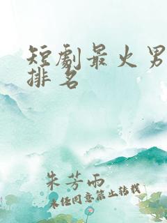 短剧最火男演员排名