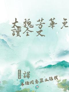 大魏芳华免费阅读全文