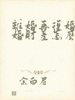 离婚再复婚再离婚财产怎么分