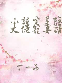 小说完美隐婚:大佬宠妻请低调