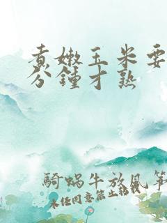 煮嫩玉米要煮几分钟才熟