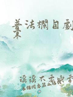 普法栏目剧赵辛寒