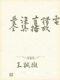 爱没有错电视剧全集播放