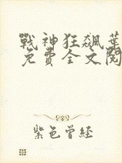 战神狂飙叶无缺免费全文阅读