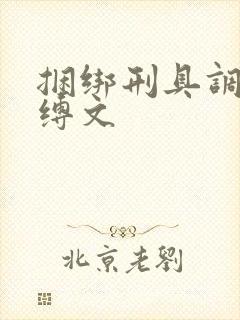 捆绑刑具调教束缚文